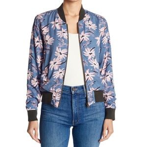 NWOT Faherty Aloha Reversible Bomber Jacket Hawaiian BLUE/PINK FLORAL - …